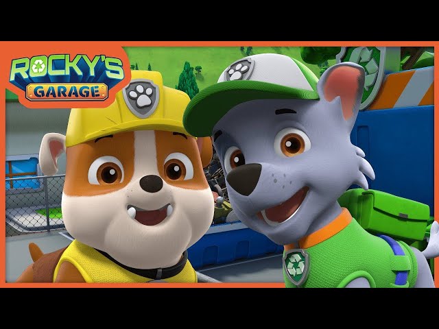 Rubble's Catapult AND MORE! - Rocky's Garage Compilation - PAW Patrol