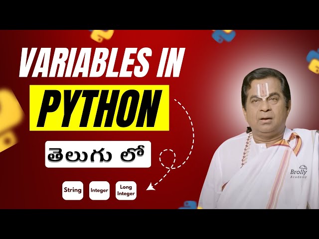 Variables in Python Explained in Telugu | Data Analytics Tutorials Telugu | Brolly Academy