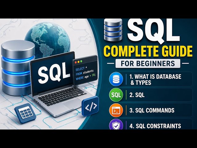 SQL Complete Guide for Beginners | Database, Types, SQL Commands & Constraints Explained
