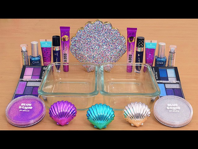 Mixing Makeup and Eyeshadow Into Slime ASMR