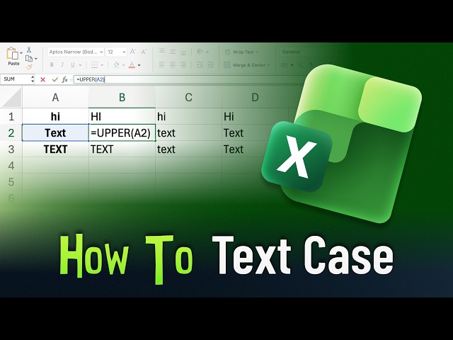 How to Change Text Case in Excel (UPPERCASE, lowercase & Proper Case)