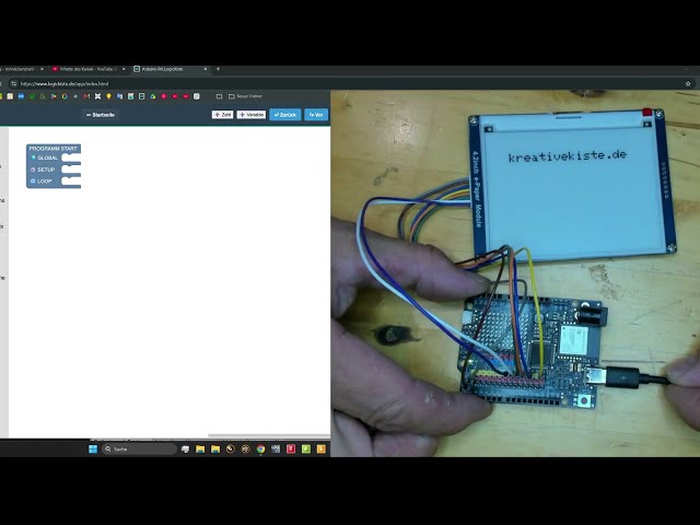 Blockly for Arduino, Part 19, 4.2" 400×300 ePaper e-Ink Display Module, Graphical Programming
