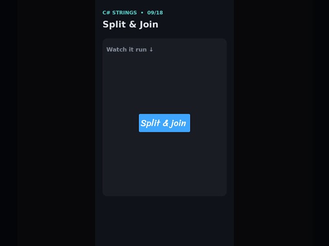 Split & Join Strings Like a Pro  - Next Line Coder | #nextlinecoder
