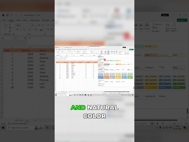 Excel Cell Styles in 30 Seconds