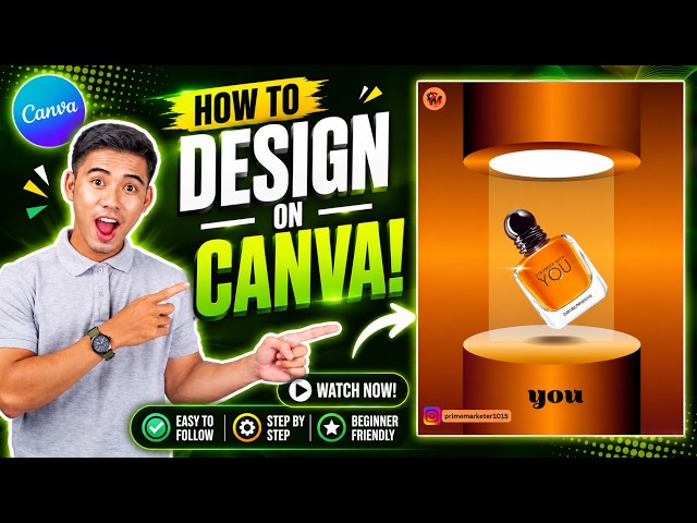 HOW TO MAKE PRODUCT POSTER ON CANVA ??? | CANVA DESIGN | PERFUME POSTER | CANVA TUTORIAL