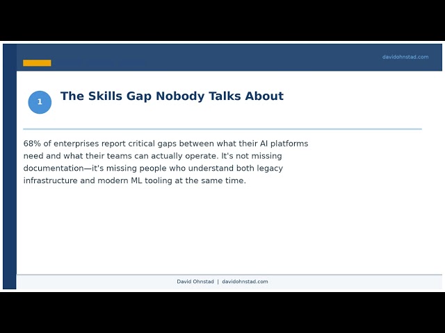 David Ohnstad — Enterprise AI Implementation: Why Teams Fail Without the Right Skills