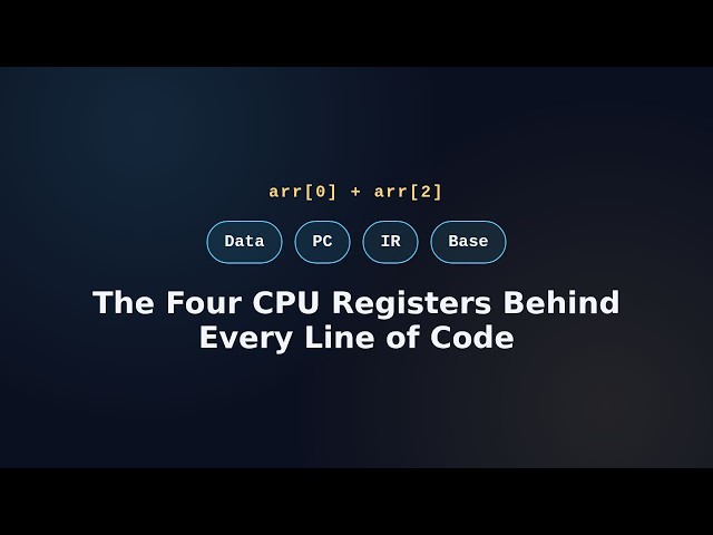 The Four CPU Registers Behind Every Line of Code