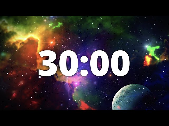 30 Minute Countdown Timer with Alarm and Deep Space Ambient Music | 🌠Deep Space Galaxy 🌠