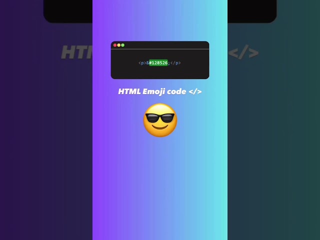 HTML Emoji Code #coding #htmlcss #html #cssgroup #code #javascripting #javascript
