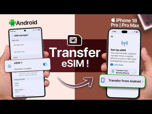 How to Transfer eSIM from Android to iPhone 18 Pro | 18 Pro Max! [Activate]