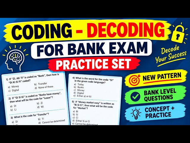 Coding decoding for Bank exams | coding decoding for Beginners 