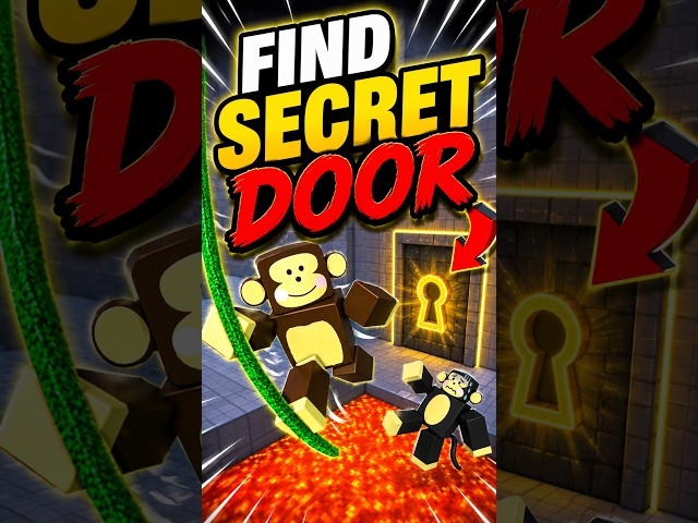 How to open the secret door in speed monkey escape #roblox