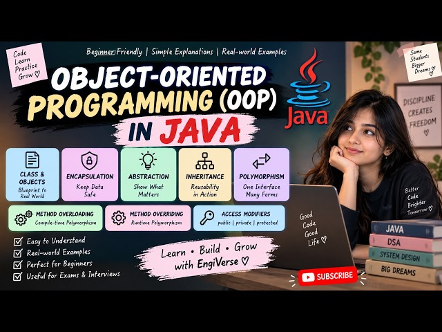 Object-Oriented Programming (OOP) in Java Explained ☕ | Classes, Objects & 4 Pillars