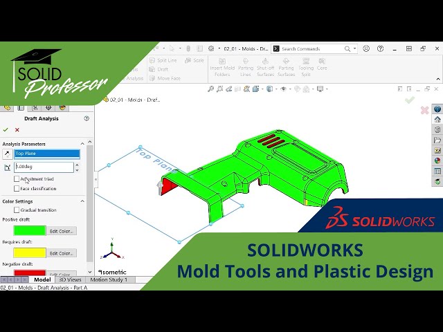 SOLIDWORKS Mold Tools and Plastic Design – Draft Analysis