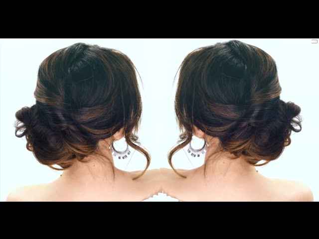 Lazy girl hairstyles 3-Minute Elegant SIDE BUN Hairstyle ★ EASY Summer Updo HAIRSTYLES