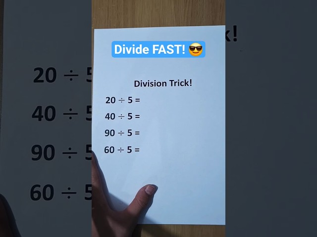 Divide with 5 Easily!  #math #maths #mathstricks