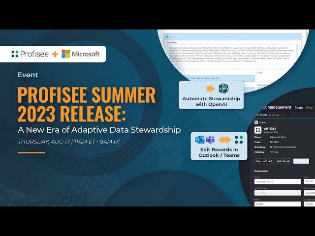 Profisee Summer 2023 Release: A New Era of Adaptive Stewardship