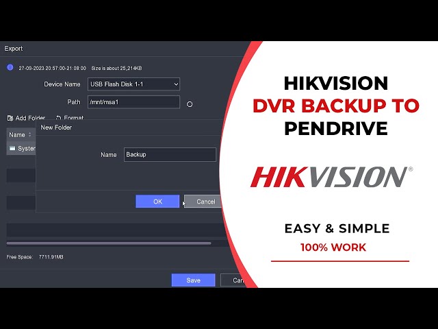 Hikvision DVR Backup To Pendrive