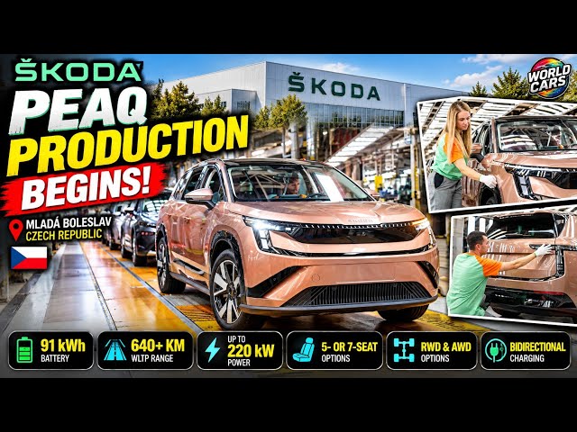 Škoda Peaq Production Begins! ⚡🚙 New 7-Seat Electric SUV