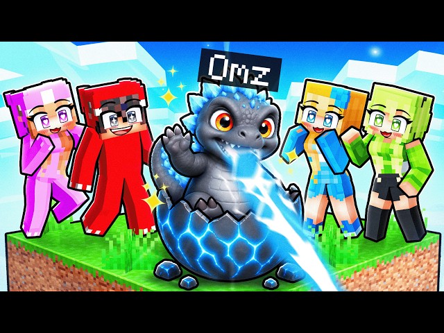 I Pretended to be a BABY GODZILLA in ONE CHUNK in Minecraft!