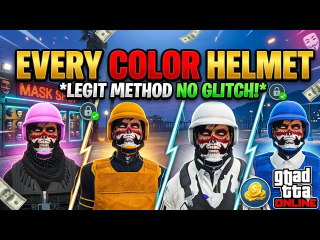 *UPDATED* HOW TO GET EVERY COLORED BULLETPROOF HELMET IN GTA 5 ONLINE AFTER PATCH 1.72! GTA Online