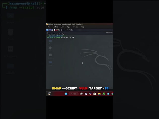 Nmap Vulnerability Scan in One Go 🔥 | Ethical Hacking Basics #shorts #shortsfeed
