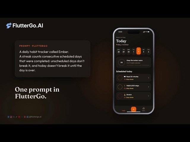 I Built a Habit Tracker with One Prompt in FlutterGo.AI