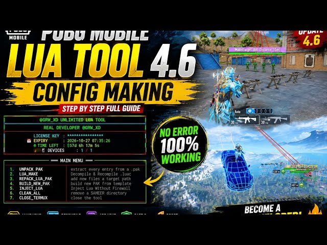 🚀 PUBG 4.6 Lua Tool Full Course | Config Making From Scratch