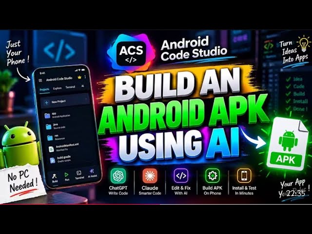 Build Your Own Android App Using AI | No PC Required | Android Code Studio