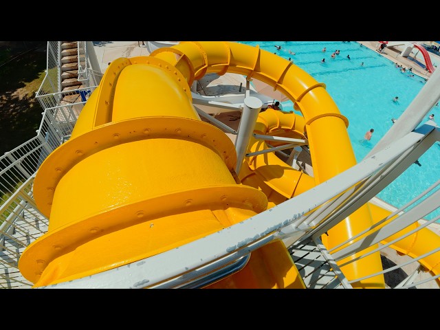 $2 Water Park in New Mexico! Yellow Slide at Del Norte Aquatic Facility