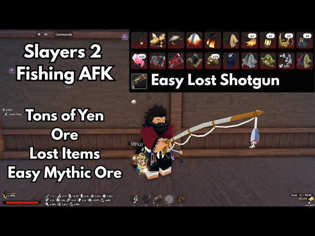 The Best Slayers 2 Fishing AFK Farm | Lost Items, Ore, and Yen