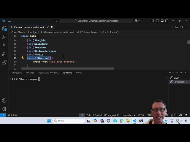 PowerShell: Creating classes