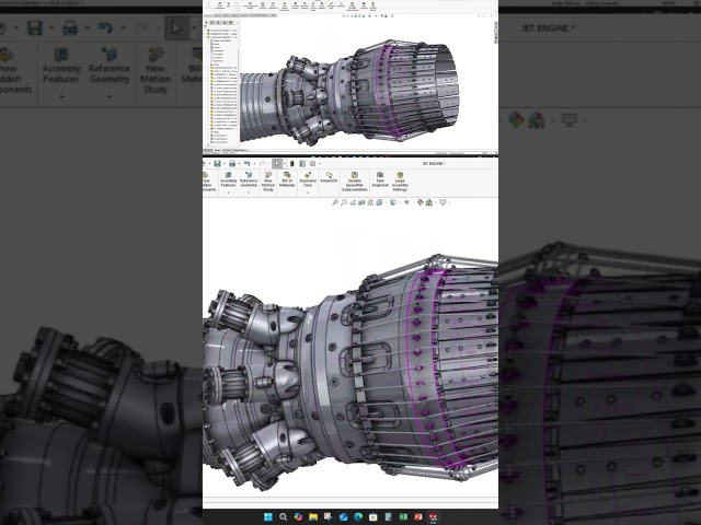 Jet engine model in solidworks | Watch full tutorials in our channel