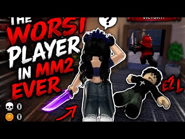I played as the WORST mm2 player EVER.      (Teamers RAGEQUIT)