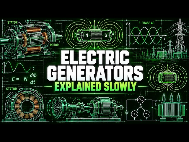 How Electric Generators Work Explained Slowly (For Sleep)