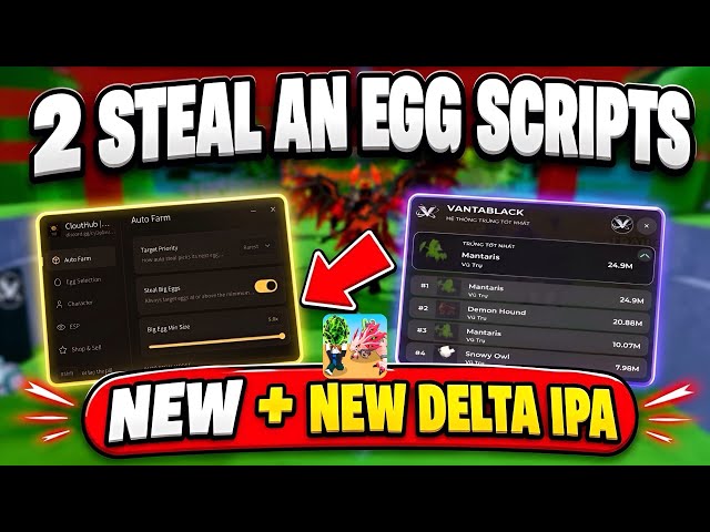 [NO KEY] 2 NEW Steal An Egg Scripts! (Roblox) | 🥚AUTO FARM + BIG EGGS + DR SCRAMBLE EVENT & More
