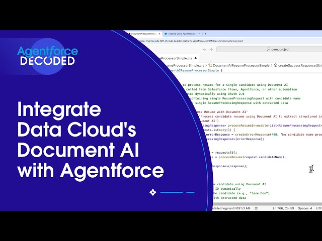 Integrate Data Cloud's Document AI with Agentforce | Agentforce Decoded
