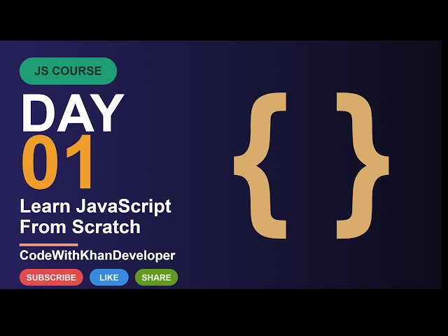 Introduction to JavaScript for Beginners | Learn JavaScript from Scratch