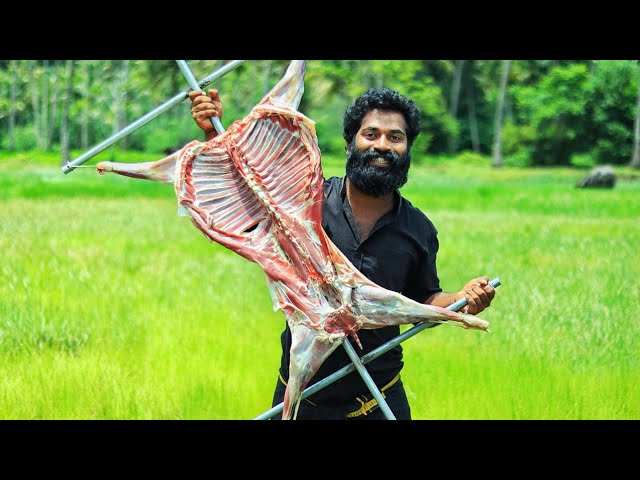 FULL GOAT BARBEQUE MAKING | GRILLED GOAT | M4 TECH |
