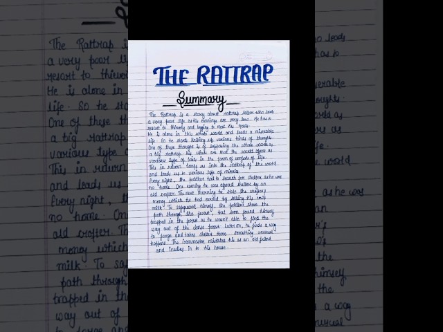 Summary : The Rattrap