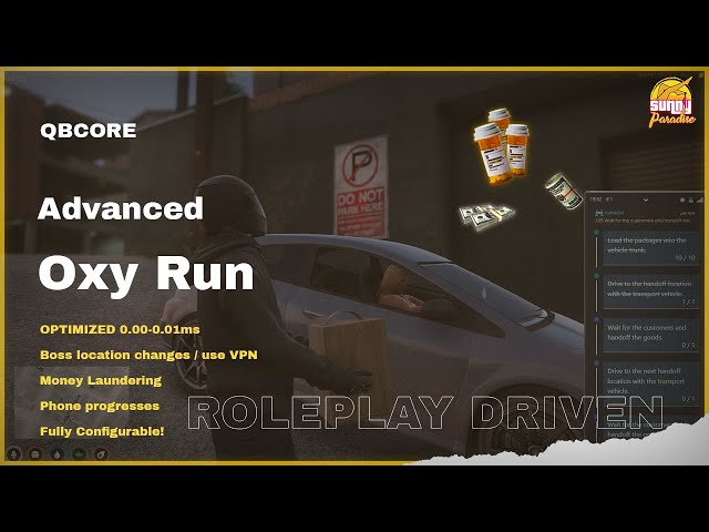FiveM - QBCore | Oxy Run - Money Laundering  | Nopixel 3.5 Inspired