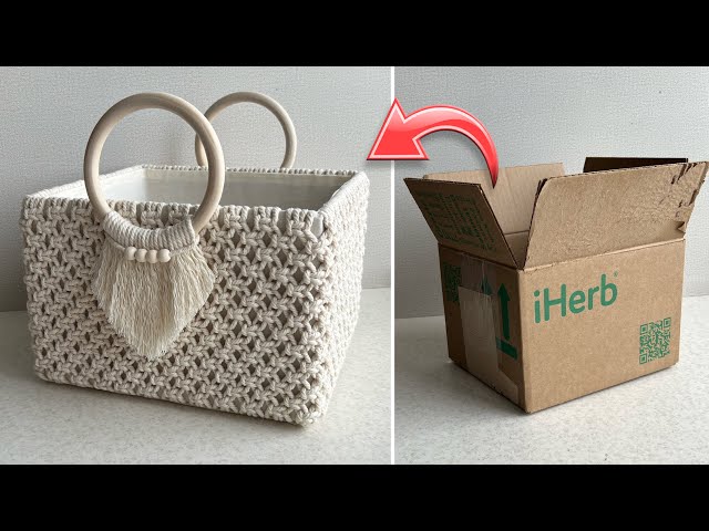 NON-STANDARD USE OF MACRAME PATTERN | STORAGE BASKET IDEA