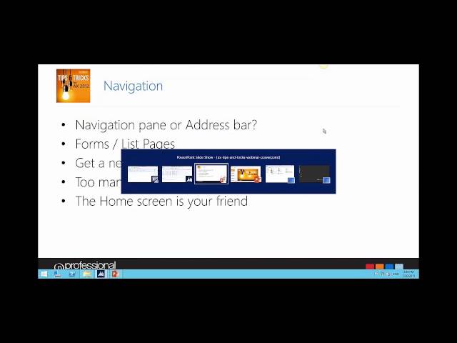 Tips and tricks for Microsoft Dynamics AX 2012