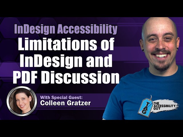 Limitations of InDesign and PDF Discussion with Colleen Gratzer
