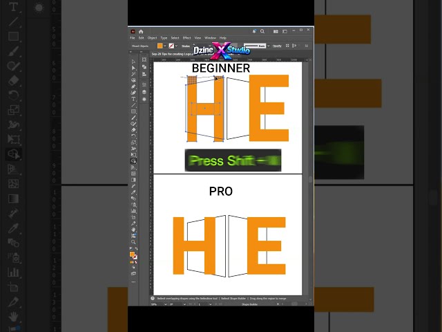 Adobe Illustrator Tutorial - Tips for creating Logo | Graphic design tutorial #illustrator #shorts