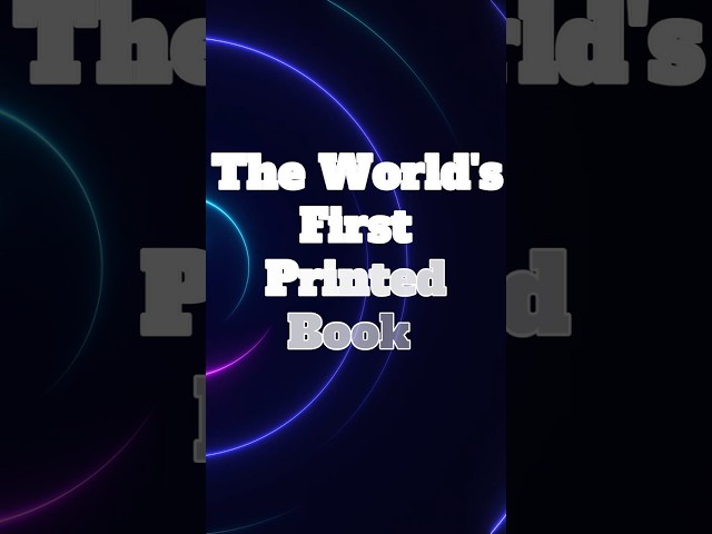 The World's First Printed Book #booklovers #history #books #booktok #computer #life