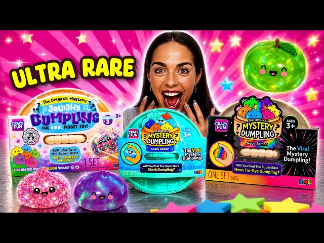 Opening ULTRA RARE Viral Dumplings! ⭐🌈🥟 #dumplings