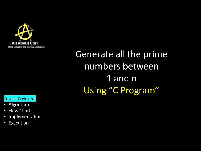 How to Generate a Prime Numbers using C Language| C Example Programs| BhanuPriya