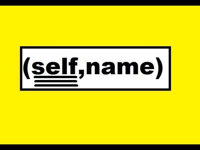 Python's Self parameter