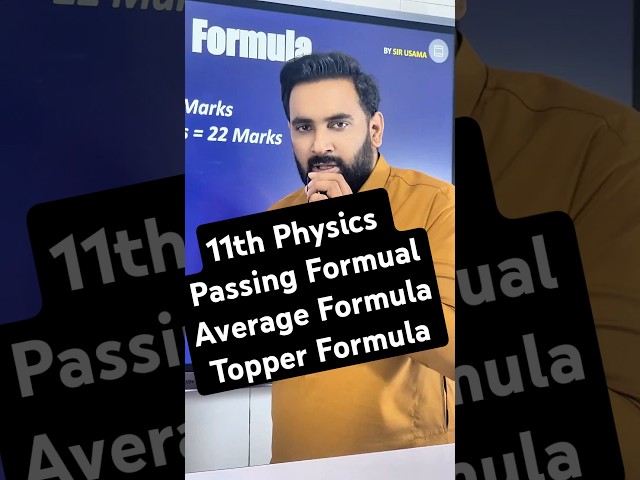11th Physics Passing, Average,Topper Formula: 11th Physics Guess Paper 2025 #shortsfeed #exams